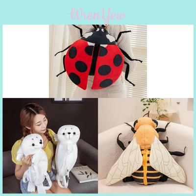 Cute Animal Seals Plush Backpack For Kids Girls Cartoon Cotton Stuffed Toy School Bag