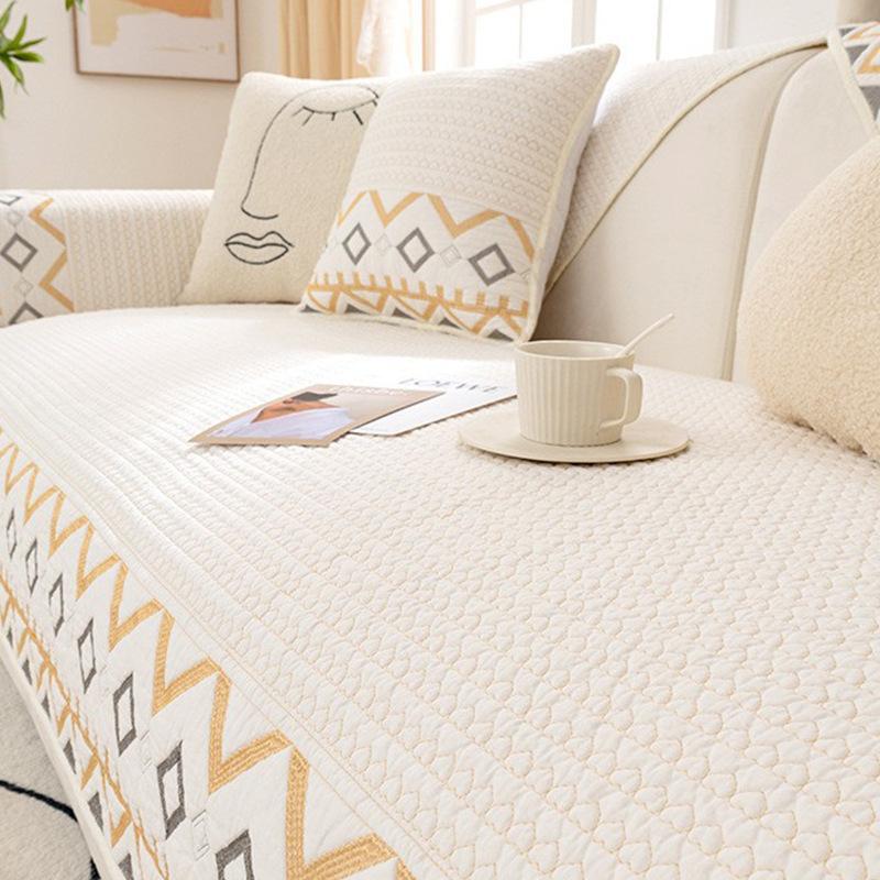 Sofa Cushion for All Seasons, Non-slip, Nordic Simple Modern Seat Cushion, Pure Cotton Cover, Thickened Seat Cushion