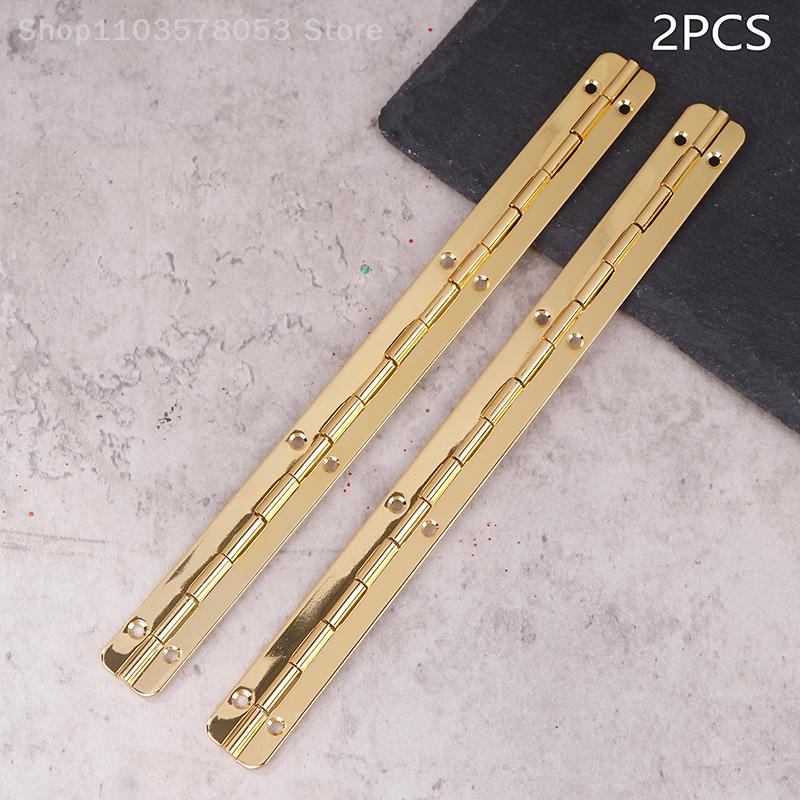 2 Pezzi Cerniere Metalliche Per Scatola di Legno, Cerniera Lunga in Ferro 20x2cm Per Porta e Finestra, Artigianato Robusta Cassa per Mobili a Pianoforte