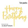 50-Pack Acrylic 'Happy Birthday' Cake Toppers - Popular Party Decorations with Free Shipping