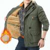 Hooded Large Size Jacket Men's Jacket Spring Autumn and Winter Jacket Men's Medium and Long Casual Outdoor