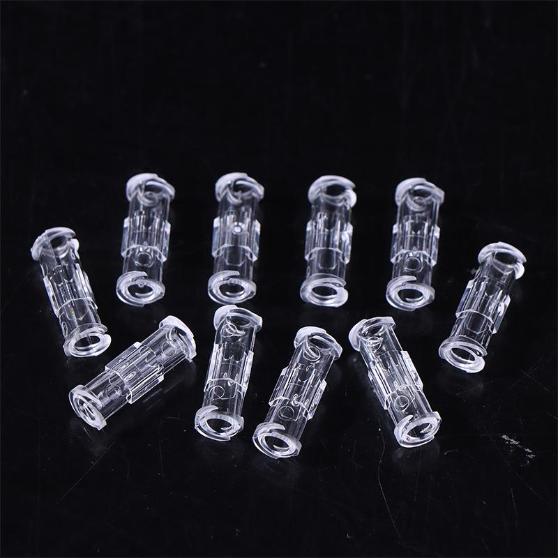 10Pcs Leak Proof Double Helix Medical Sterile Luer Lock Adapter Transparent Plastic Syringe Connector For Veterinary Medical