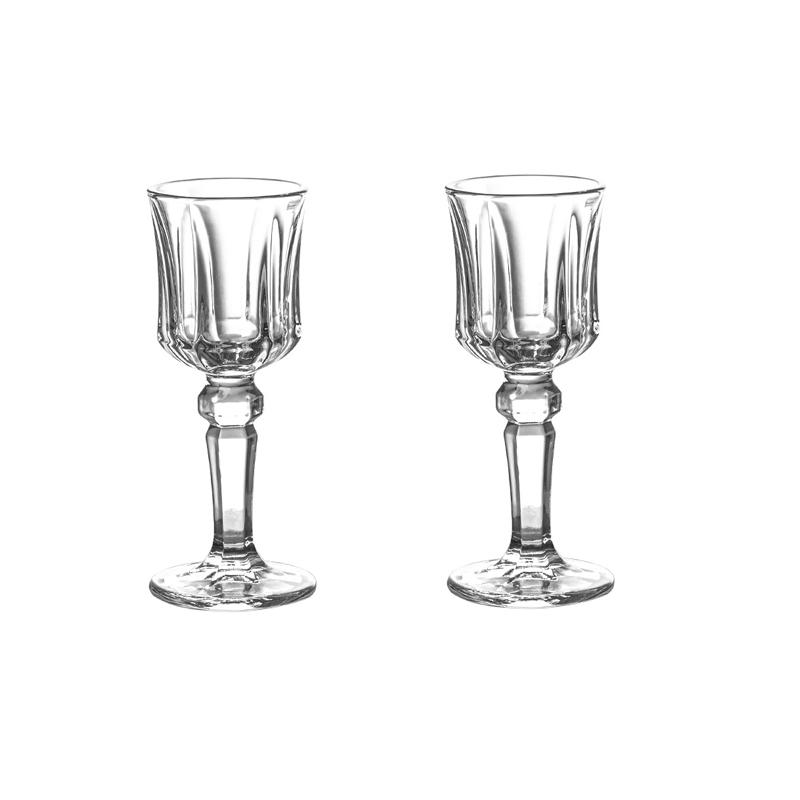 2pcs Sets 15ml Small Wine Glass Cocktail Glass Wine Goblet Transparent Shot Glass Spirits Cup Exquisite Drinking Glasses Gifts