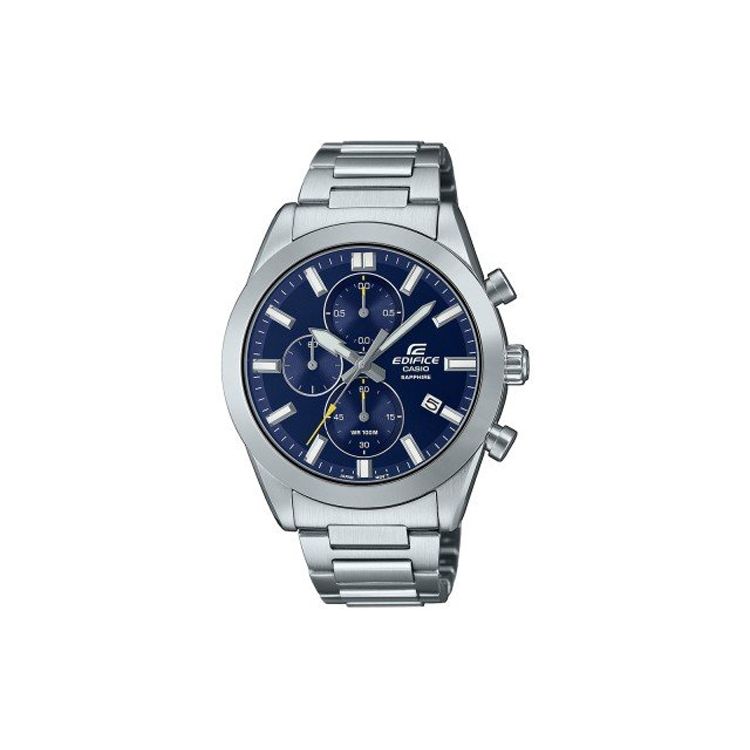 Casio 100M Waterproof Quartz Movement Stainless Steel Watch Men watches Blue EFB-710D-2A Blue Dial
