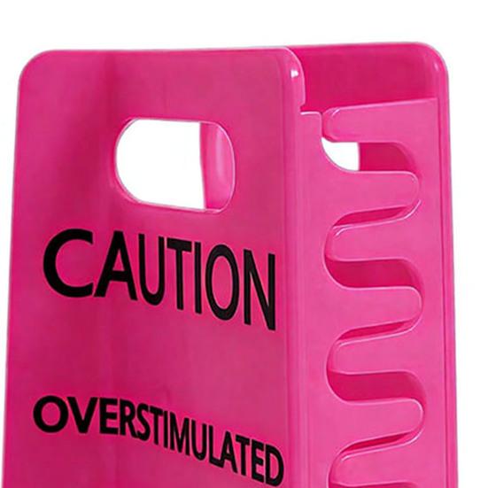 1/2Pcs Overstimulated Warning Sign Hair Claw Strong Grip Thick Hair Funny Yellow Caution Hair