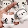 Cute Plush Cat Keychain Headphones Cat Doll Charm Bag Pendant Couple Gifts Kids Backpack Decoration Cartoon Animal Toy Accessory
