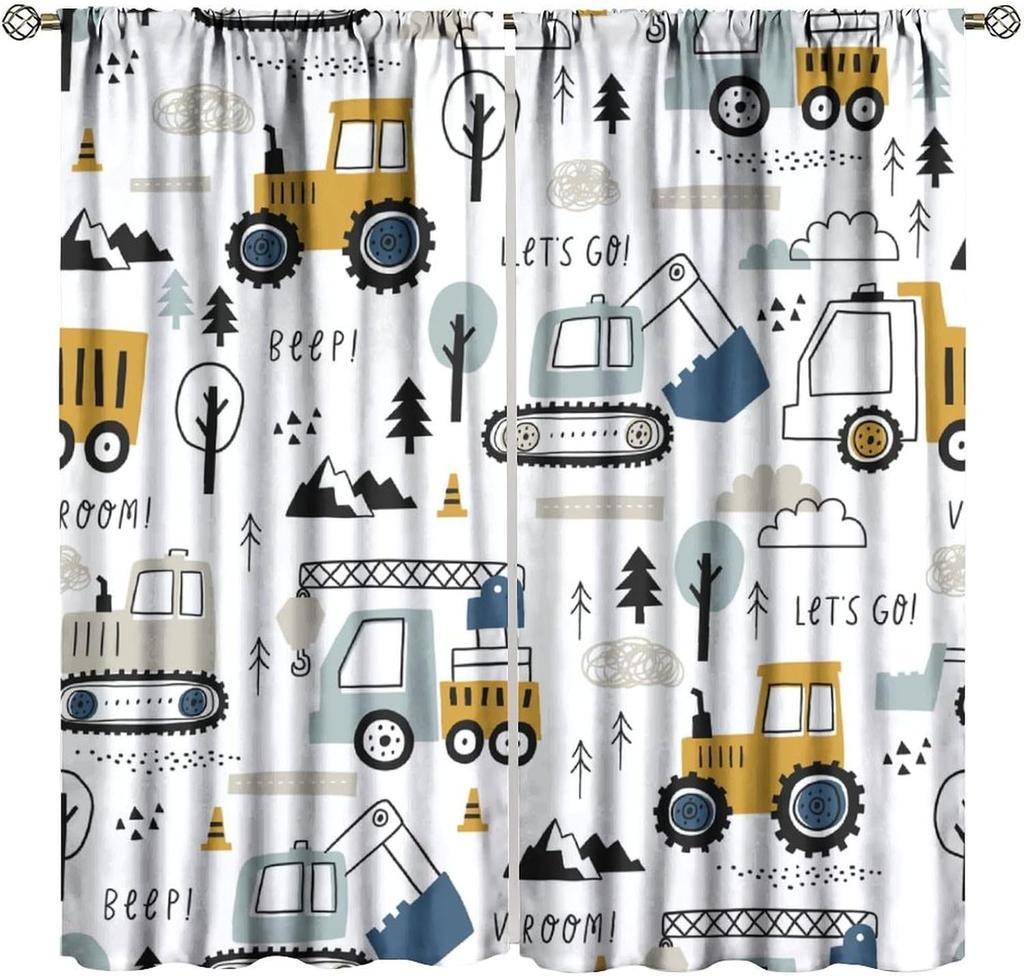 Colorful Inspirational Kids Curtains Quotes Cute Child Cartoon Motivational Rainbow Sun Rod Pocket Window Drapes For Kitchen