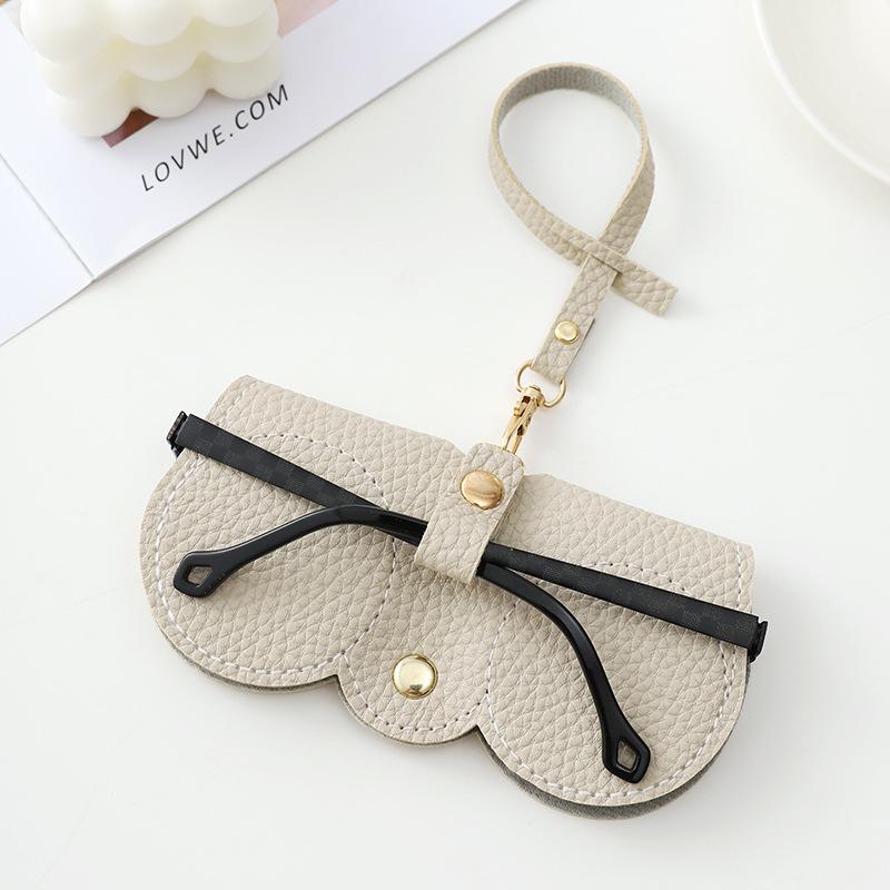 

Портативный кожаный чехол для солнцезащитных очков и очков - Летняя дорожная мода 14x7.2cm, 19g бежевый