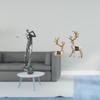 Golfing Reindeer Resin Figurine Decoration Playing Deer Sculpture for Golf Lover Shelf Club