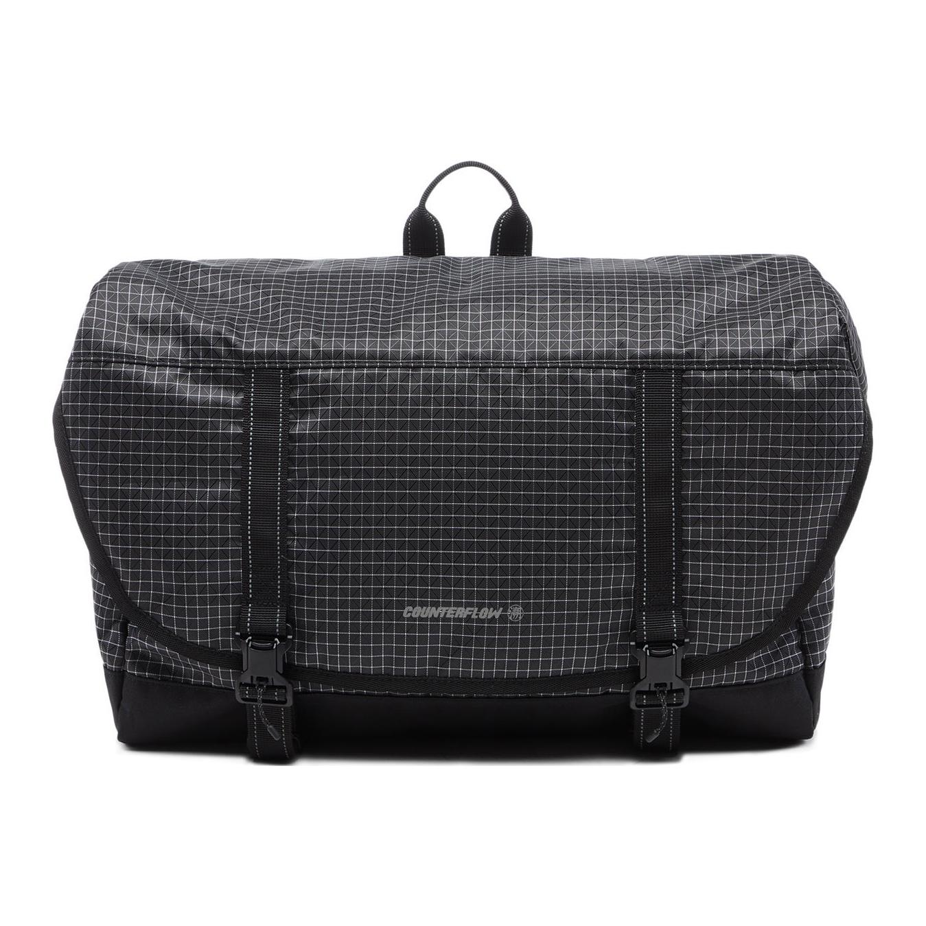 Li Ning CF Series Fashion Casual Versatile Polyester Crossbody Tote Bag Unisex bags Black ABDU391-1 Black Plaid