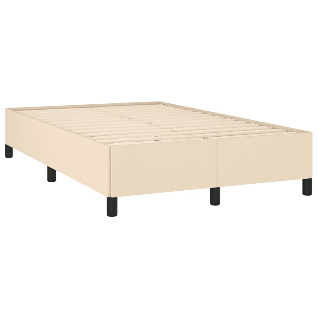 Bed Frame without Mattress Cream 120 x 190 cm Fabric