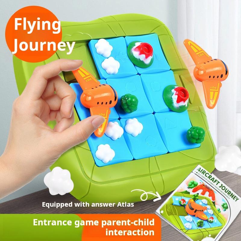 Flight Journey Toy Children Huarong Road Spatial Thinking Training Kindergarten Toy Airplane Breakthrough And Adventure