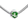 Sterling Silver Slytherin Spacer Bead Silver