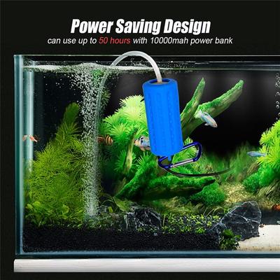 Akvárium Mini USB kyslíkové vzduchové čerpadlo Kamenný zpětný ventil Trubice ztlumení energie úsporné zdroje