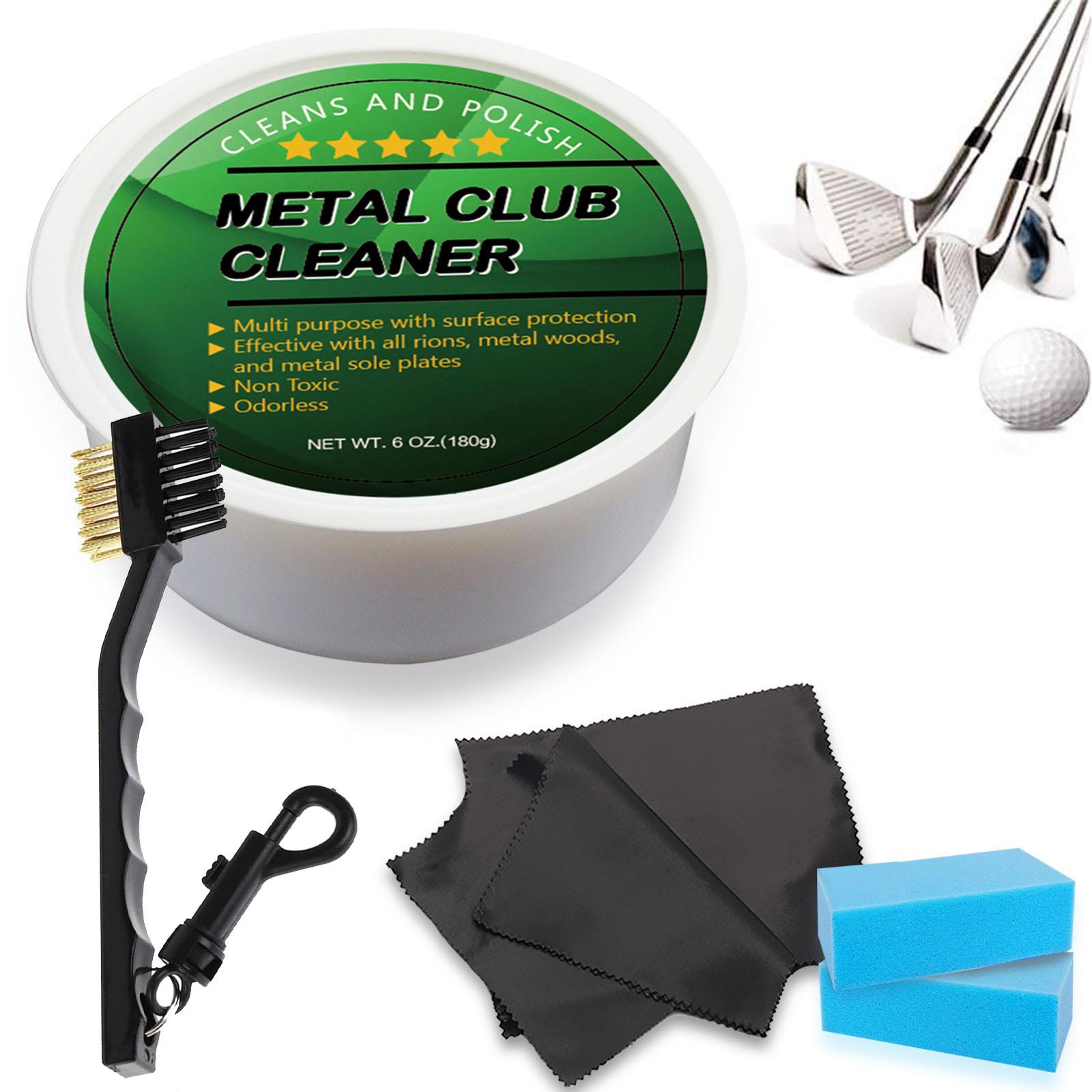 

Golf Iron Polishing Kit Club Cleaner Polish Cleaning Solution Golf Club Care Set Golf Brush Cleaner Sponge Value Pack