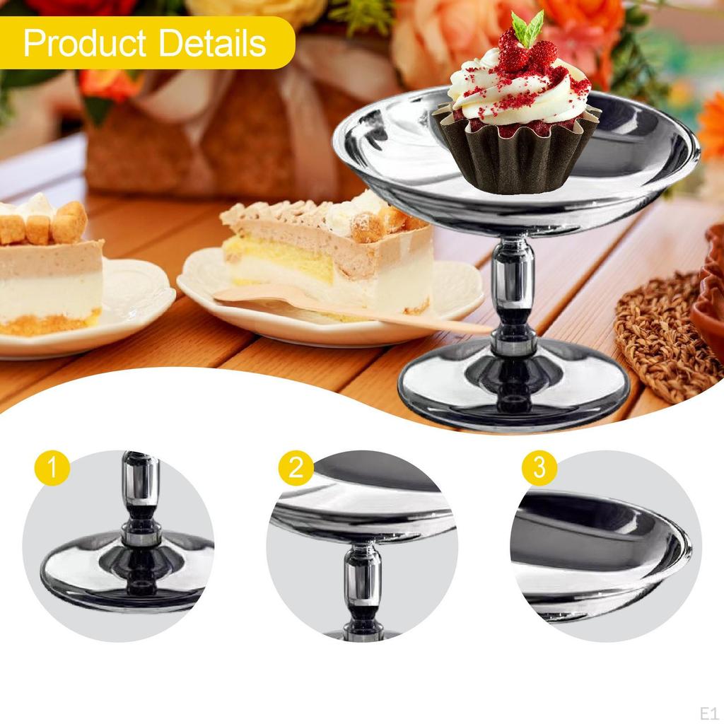 Ice Cream Cup Stainless Steel Parfait Sundae Trifle Bowl Elegant Mini Dessert Footed