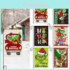 Grinch Christmas Garden Flag Festive Courtyard Decoration Double Sided Printed Linen