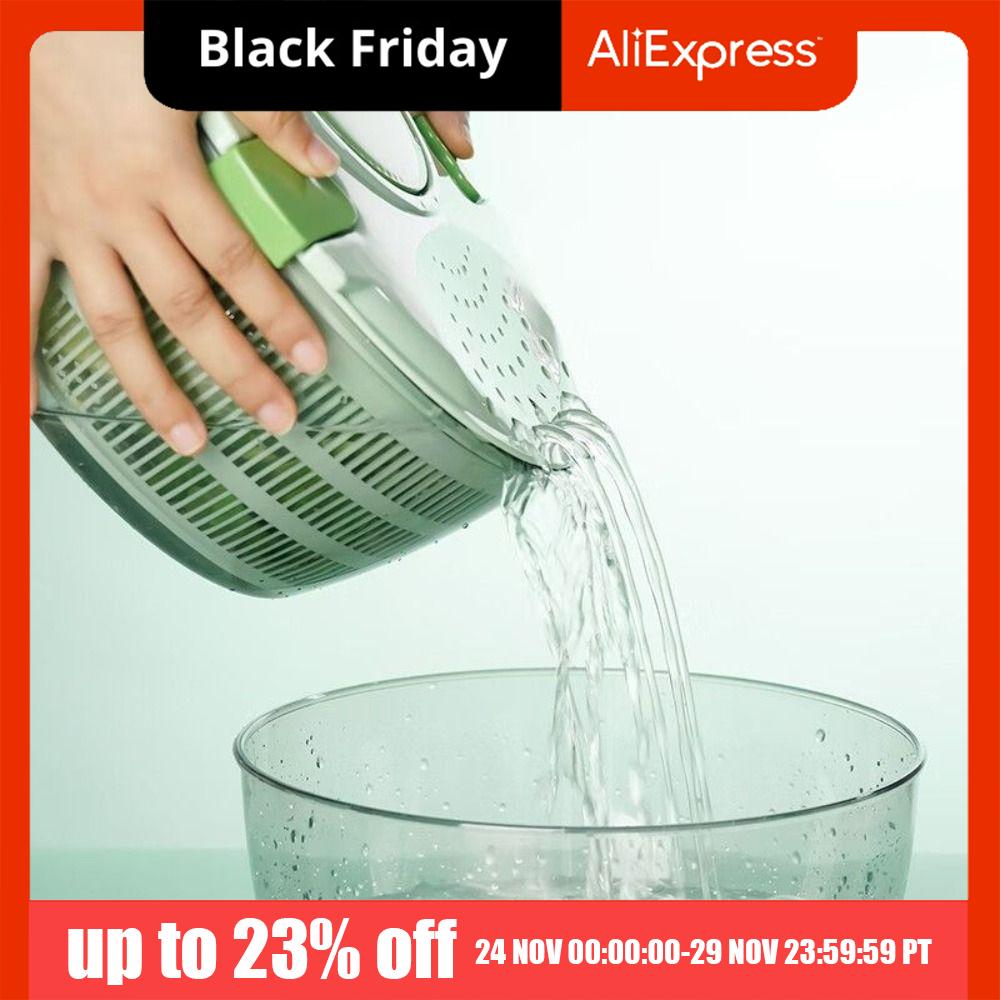 2 In 1 Fruit and Vegetable Drainer Quick Dry Large Capacity Vegetable Fruit Dryer Multifunctional Fruits Drain Basket