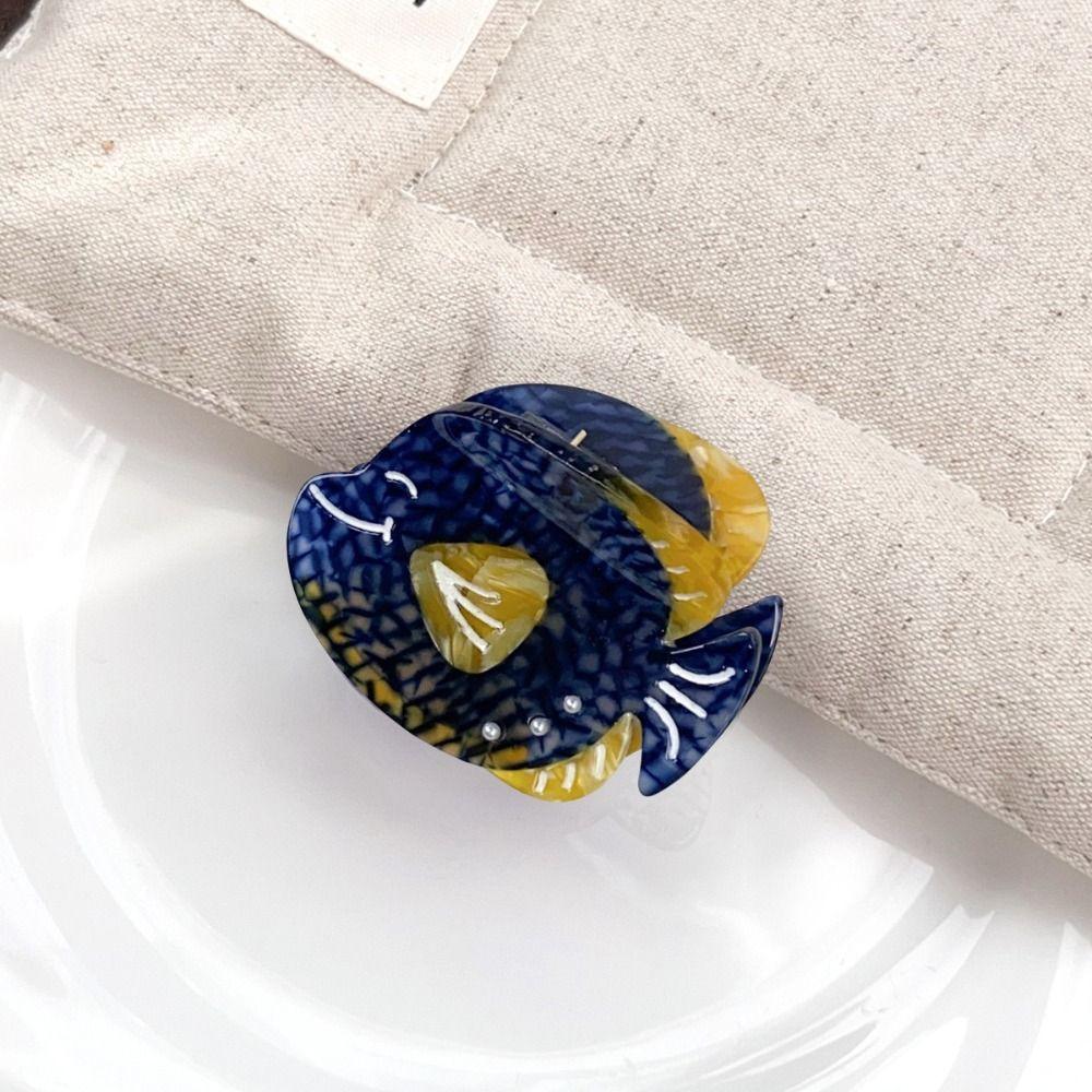 Acetic Acid Sea Creature Hair Claw Cute Small Shark Clip Ocean Animal Hair Clip  Hair Accessories