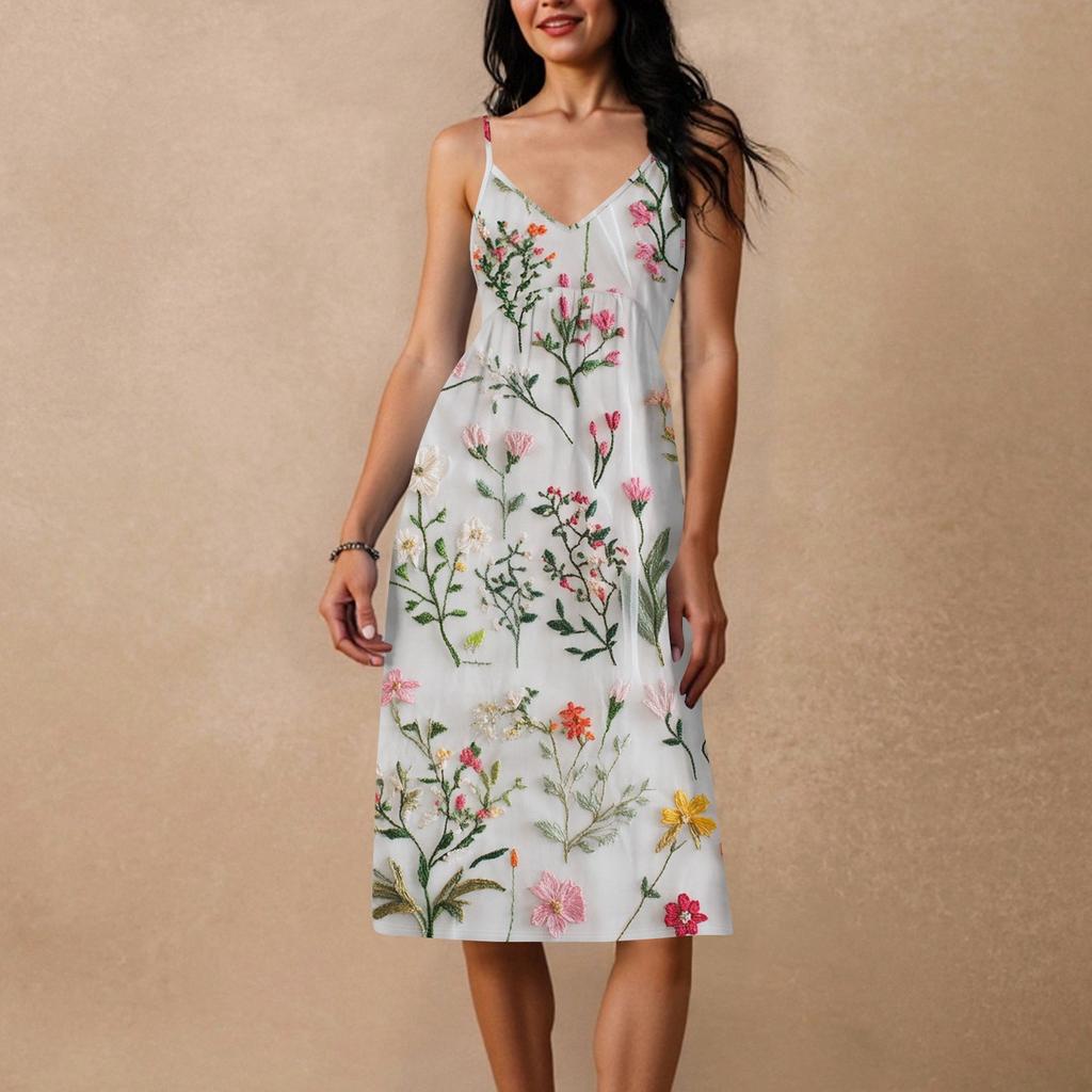 Dámské špagetové šaty bez zad s mašlí, volné, ležérní, plážové, prázdninové, letní šaty