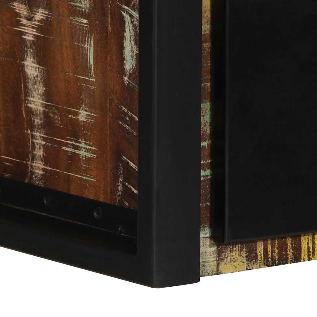Nightstand Multicolored 40 x 35 x 25 cm Solid Reclaimed Wood