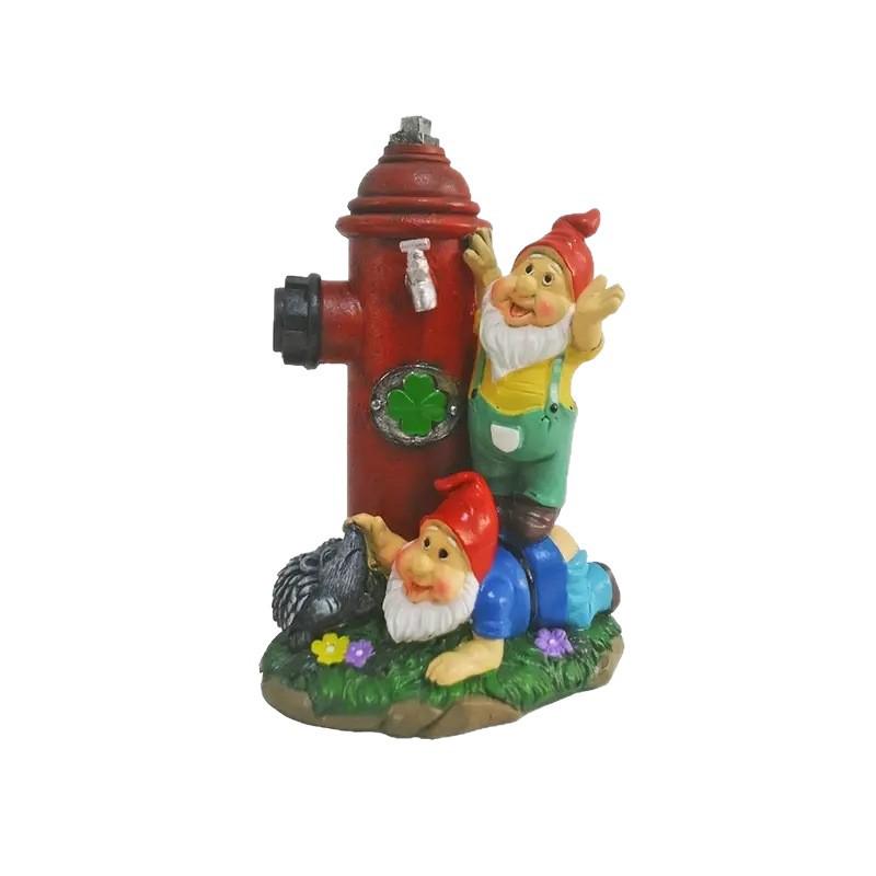 Cross Resin Cartoon Fire Hydrant Old Man Miniature Office Ornament