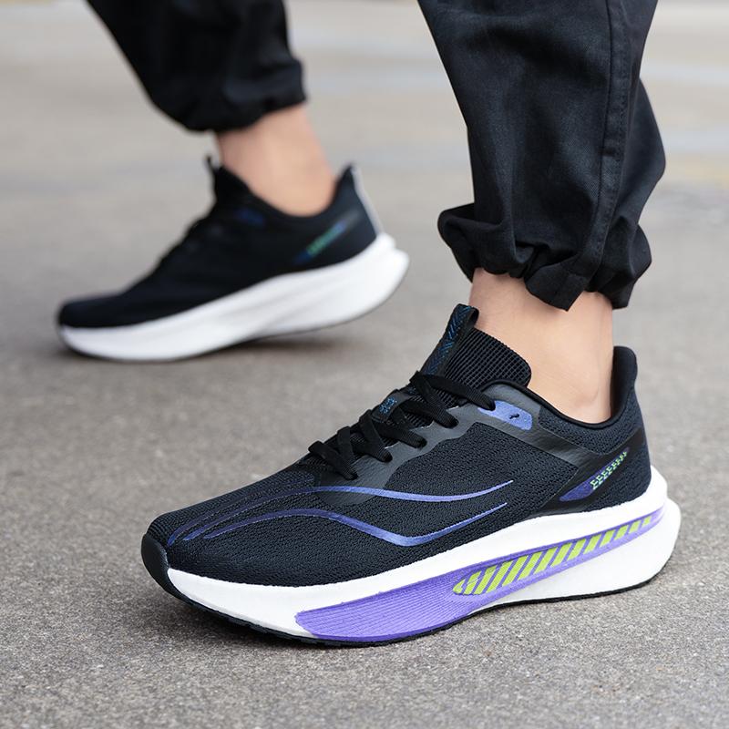 Unisex Sports Shoes Road Running Racing Training Shoes New Cushioned Soft Sole Trendy Mesh Breathable Lace Up Running Shoes