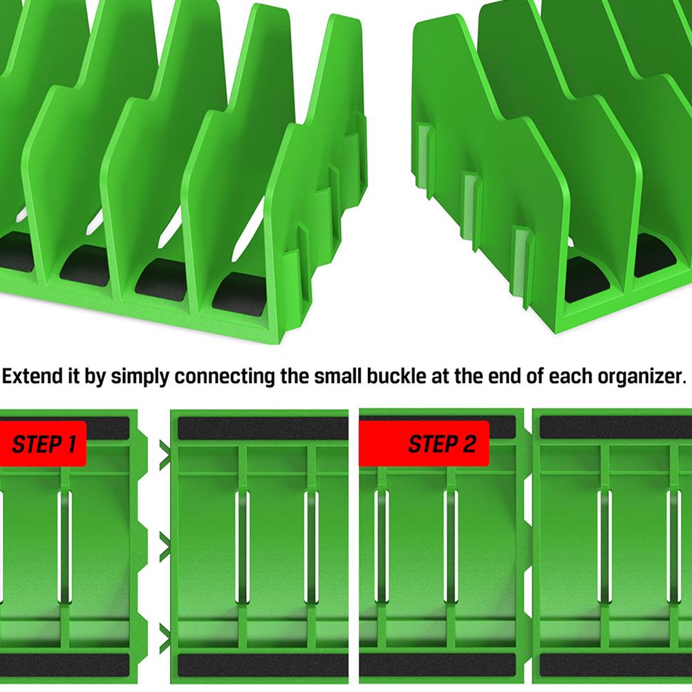 Plier Organizer Rack 10 Slots Space-Saving Keep Pliers Cutters Wrench Organized in Tool Drawer Toolbox Garage Tool Storage Shelf