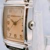 Used [Working item] Good condition EMPORIO ARMANI stainless steel watch square men's Emporio Armani orange beige brown