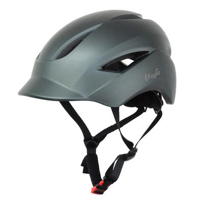 FOGLIA Urban Long Bicycle City CE Compliant with European Standards Helmet, Brim, Helmet, Adults, Black, Riding, Standards, TWT-004-BK