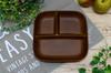 Showa Square Lunch Wood Grain Light Microwave and Dishwasher NH Made in Outdoor 70942 Plate, Large, Resin, Brown, Safe, home, Japan, Lightweight,