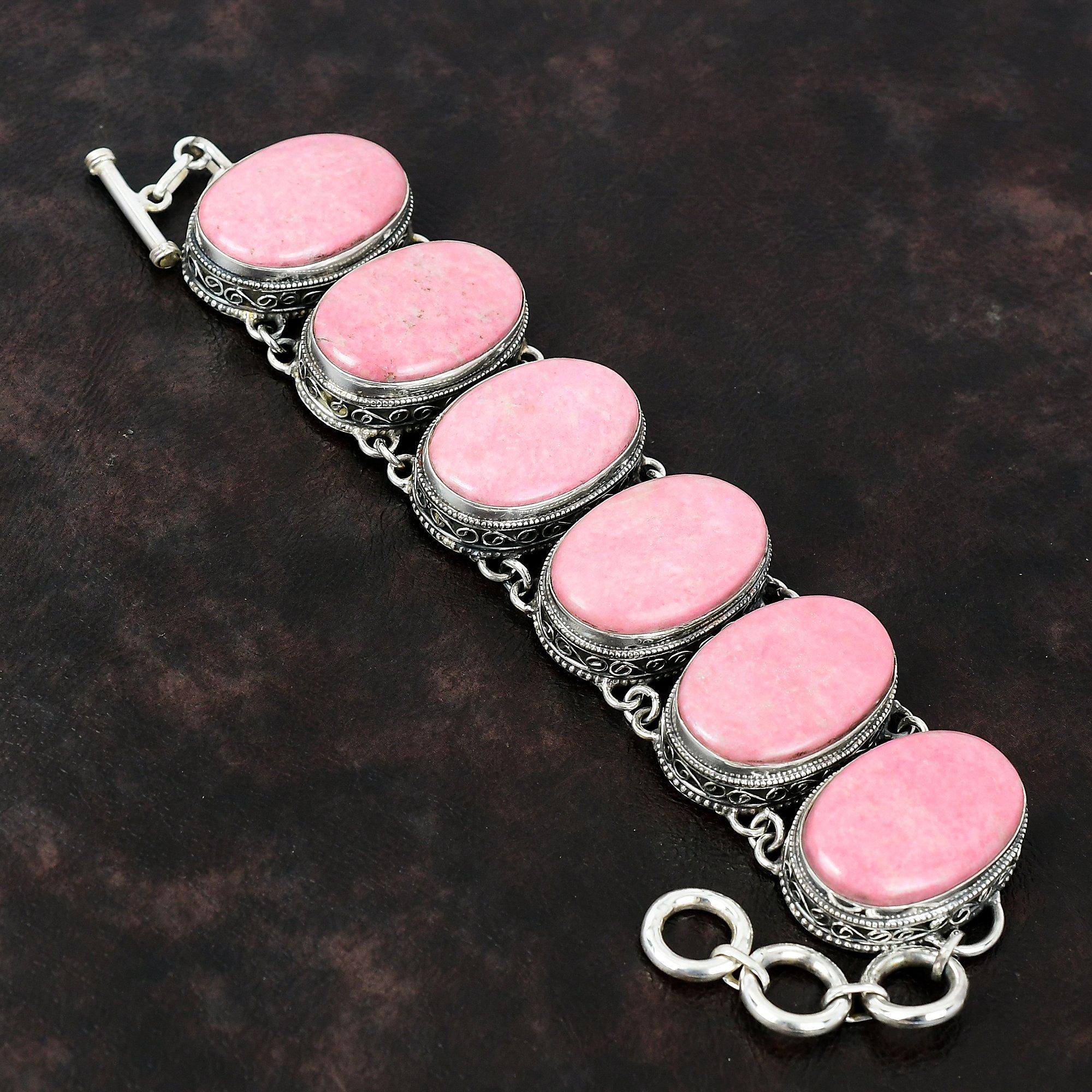 

Браслет Thulite Ювелирные изделия ручной работы Браслет из драгоценных камней Браслет из стерлингового серебра 925 пробы Регулируемый браслет-цепочка Винтажный браслет Подарок на годовщину Adjustable