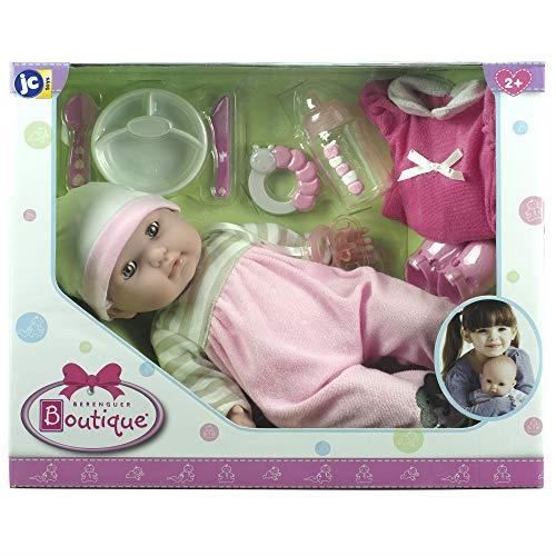 Poupée Nouveau-né - JC TOYS - 38 cm - Corps Souple - Accessoires Inclus