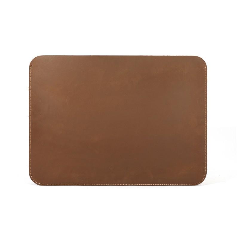 Premium Crazy Horse Leather Laptop Sleeve 13 Inch Notebook Case Horizontal Vertical Style Men Women Retro Minimalist
