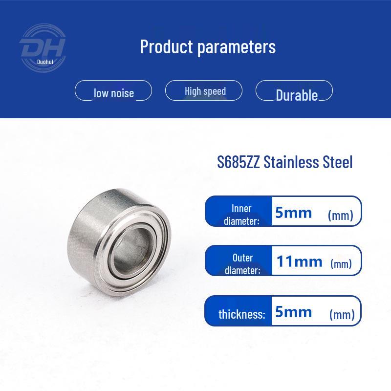 High-Speed S685ZZRS Motor Grade 420 Stainless Steel Bearing 5x11x5mm