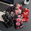 Texture Rose Flower Marble Grain Cover for Motorola Moto G35 G22 G23 G32 G53 G60 G72 G64 G20 G71 G52 G41 G42 E13 E20 E32 Case