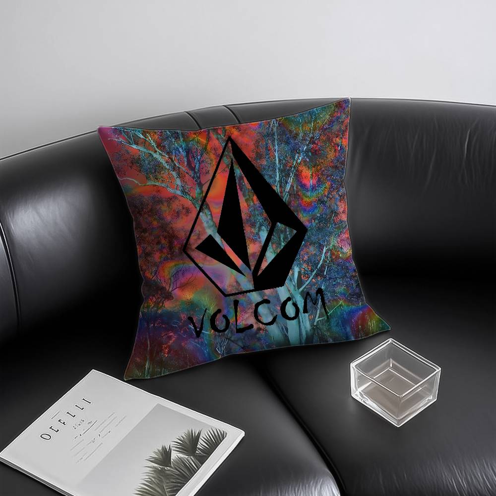 Cooler V-VolcomS Logo Kissenbezug Milbendicht Unsichtbarer Reißverschluss Sofa Bett