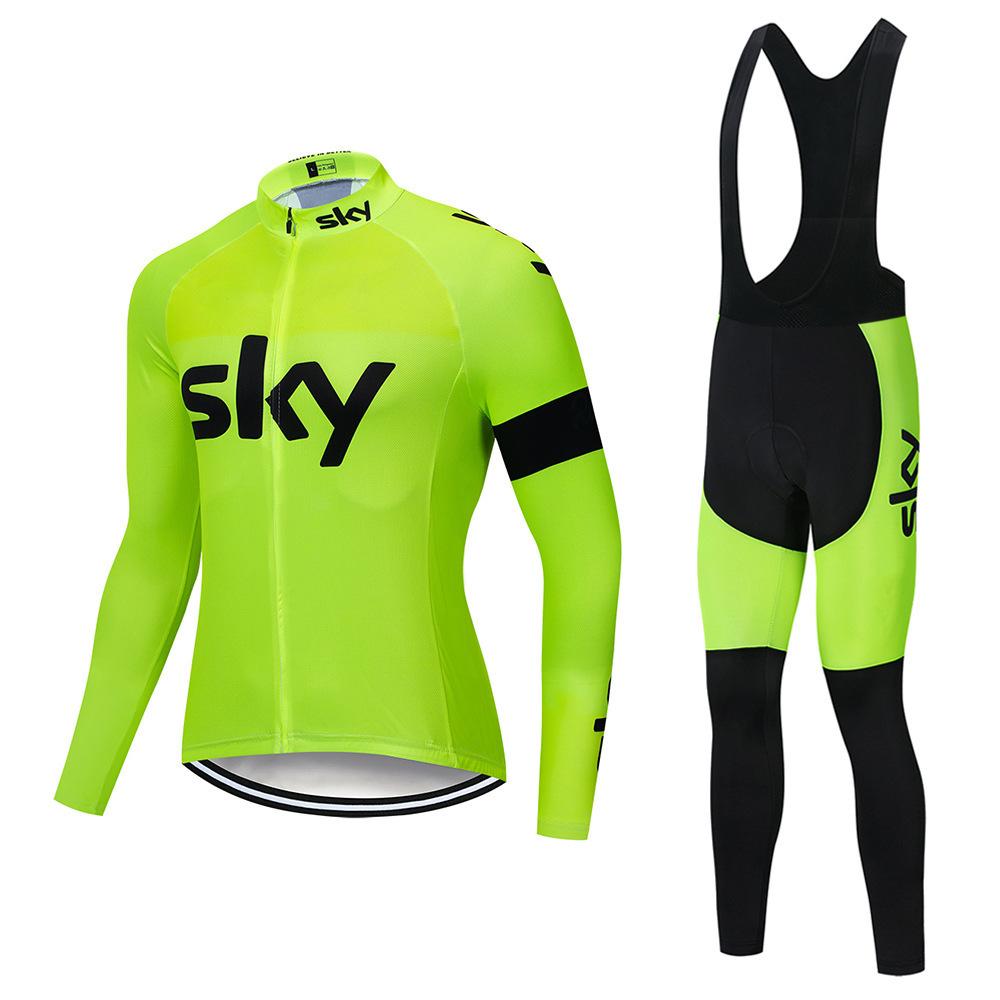 Cycling Suit Breathable Long-sleeved Strap Suit Mountain Road Racing Suit Men's and Women's Cycling Suit 2026 Autumn Velvet Thin Cycling Suit Suit