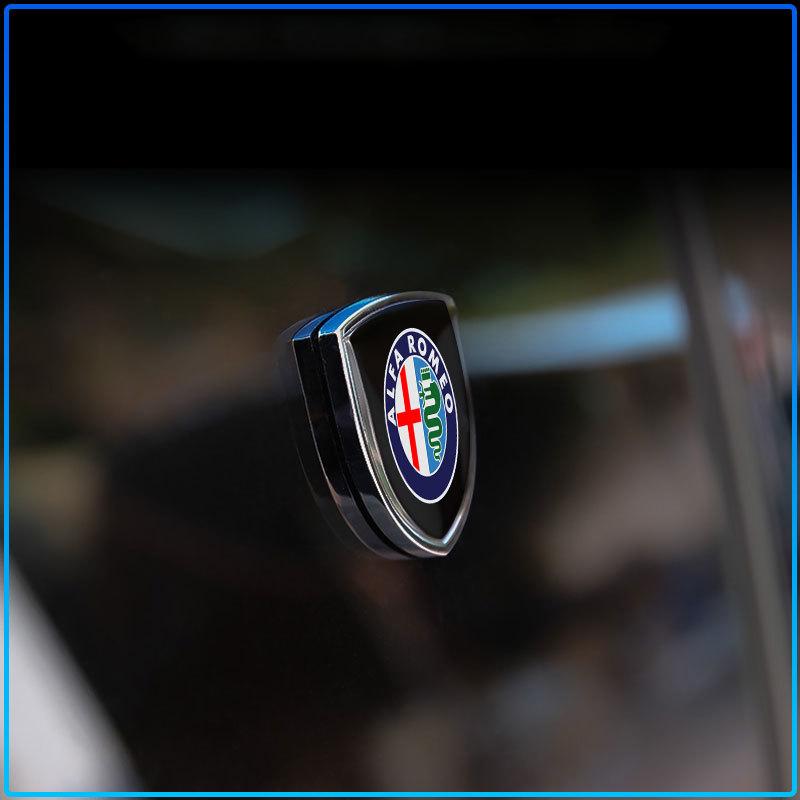 1Pcs 3D Metal Auto Door Shield Emblem Car Body Badge Sticker Styling For Alfa Romeo 147 159 Giulietta Giulia Mito Spider Alpha Nheadrest