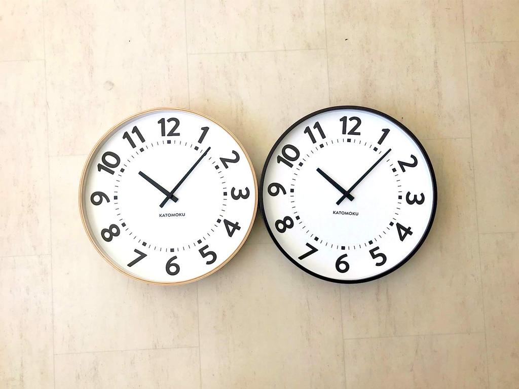 KATOMOKU plywood clock 17 wall clock sweep movement km-106NARC 362mm (radio clock)