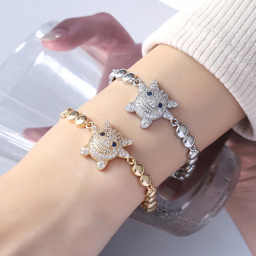 Little Devil Funny Zircon Bracelet Hip-hop Male and Female Couple Funny Ins Street Handsome High-end Bracelet Decoration