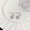 New micro-inlaid zircon butterfly pendant earrings women's cold style versatile niche high-end stud earrings