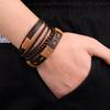 Vintage Beaded Multi-Leather Bracelet Men'S Personality Weaving Student Jewelry Adjusting Leather Bracelet