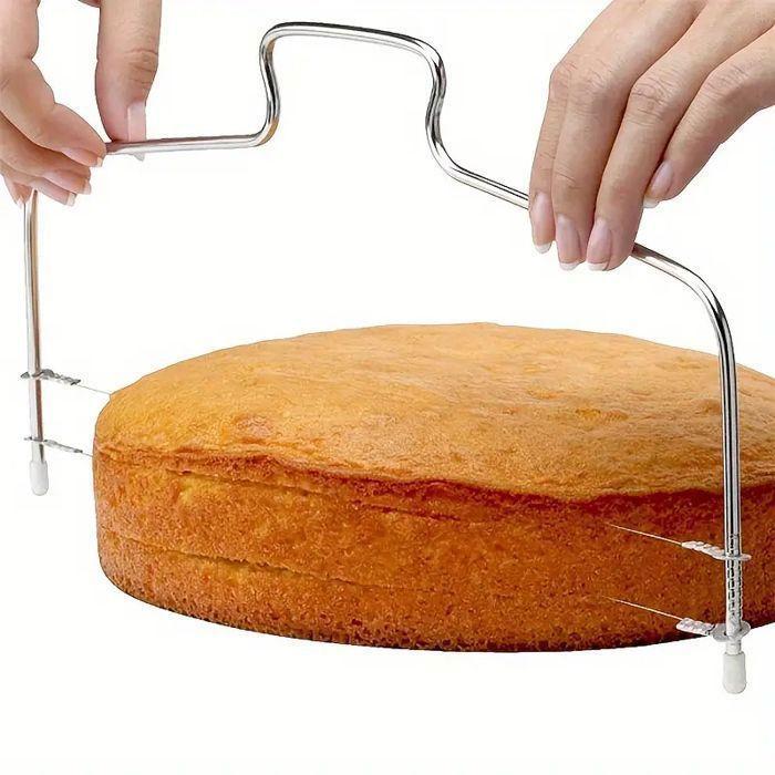 Tranche Gâteau Lyre à Génoise – Coupe précise des génoises, découpe uniforme, outil pâtisserie pour layer cake