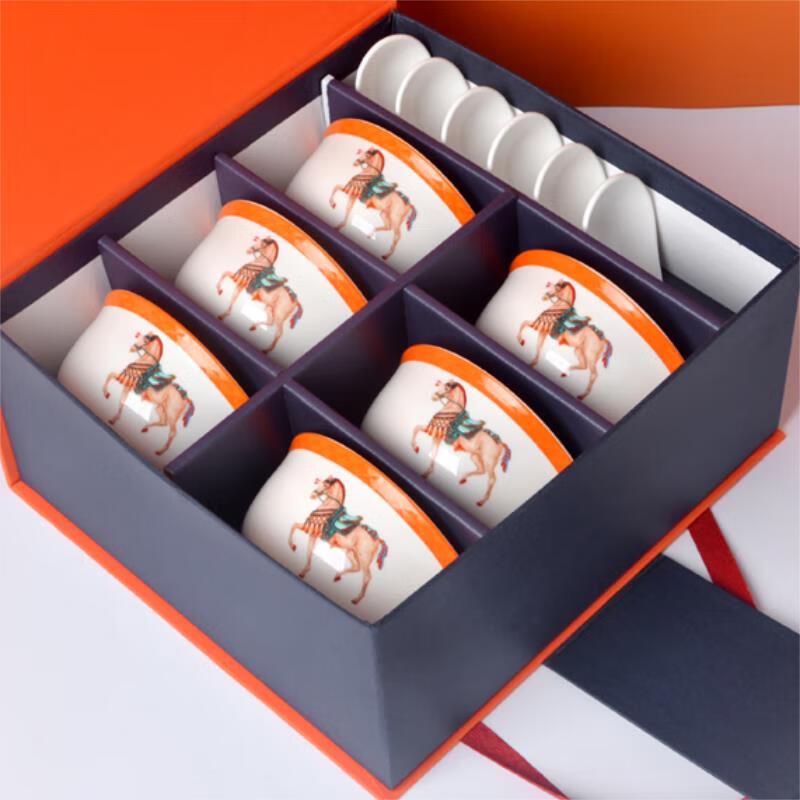 Premium Hermes Orange Ceramic Dinnerware Set