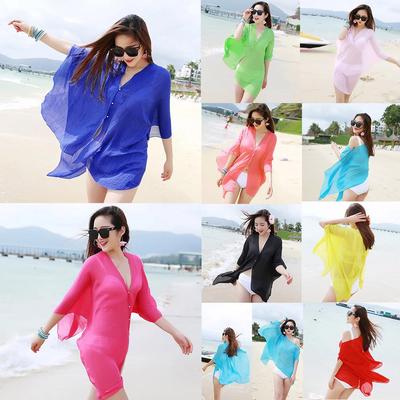 Women Chiffon Beach Cover Up Swimsuit Kimono Cardigan Shawl Beach Wrap Cover Up