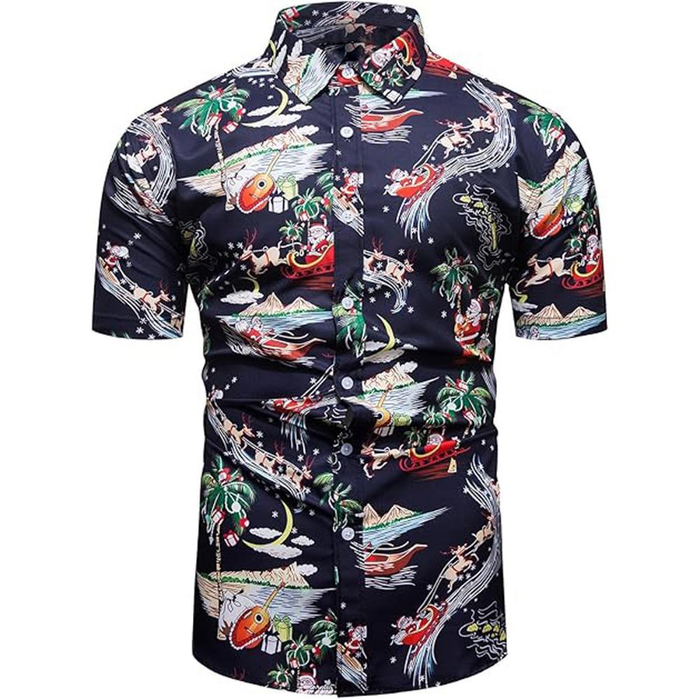 Outdoor Streetwear Men's Fashion Shirts Doodle Patterns Printed Men's Shirts Casual Daily Men's and Women's Shirt