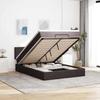 VidaXL Ottoman Bed Frame with Mattress Dark Brown 140x200 Cm Fabric 3311383