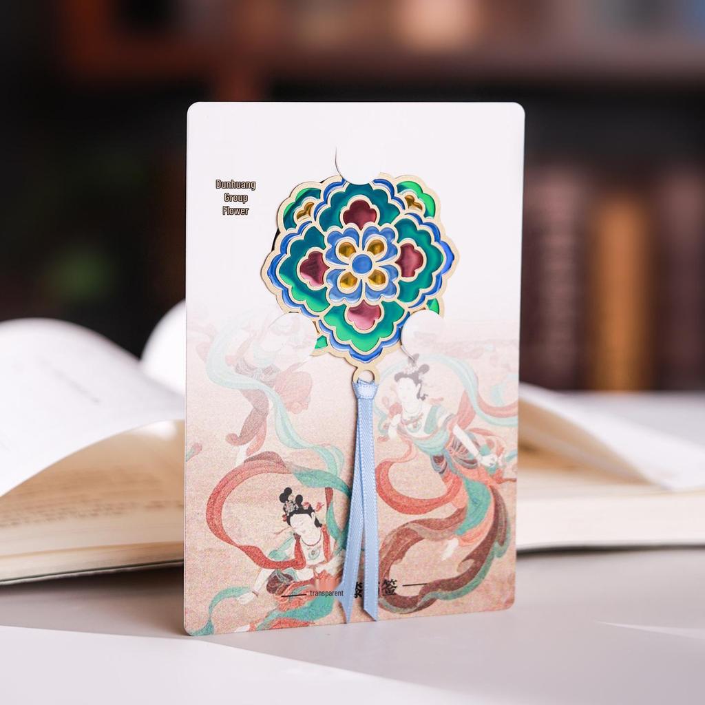 Retro Transparent Lacquer Flower Bookmark – Creative Gift for Students