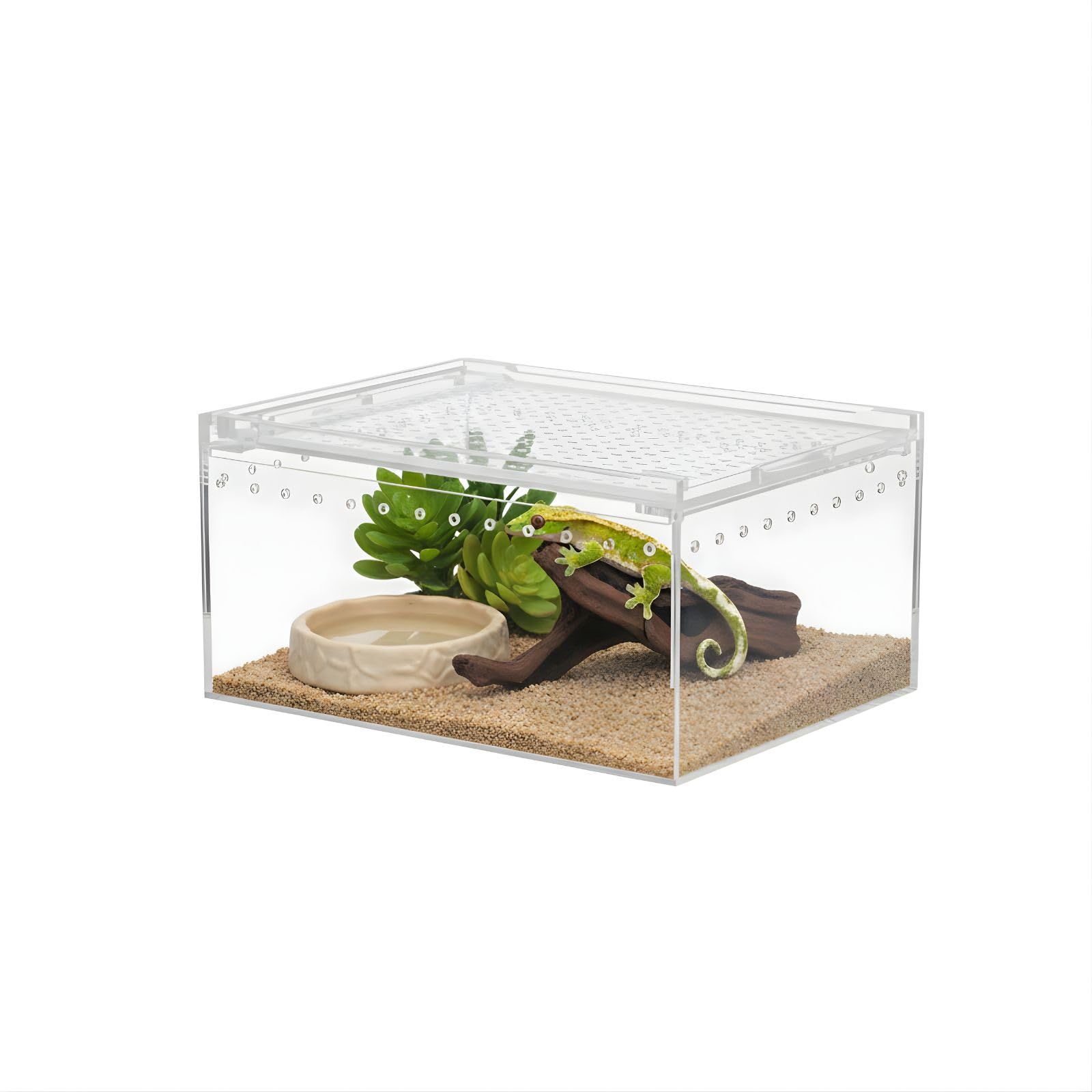 

SESHIS Reptile Cage Box, Acrylic, Transparent, 20x15x10cm, Single Item